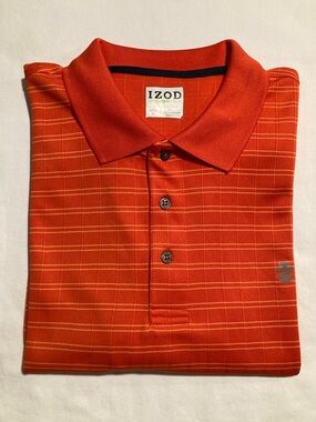 Izod Orange Striped Men’s Polo (Item No. C15)